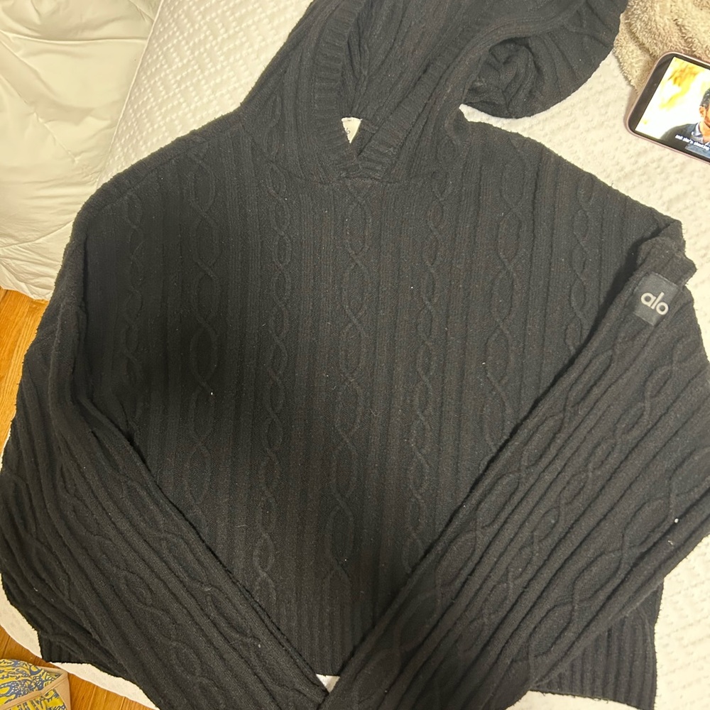 ALO Yoga black  Hooded Sweater